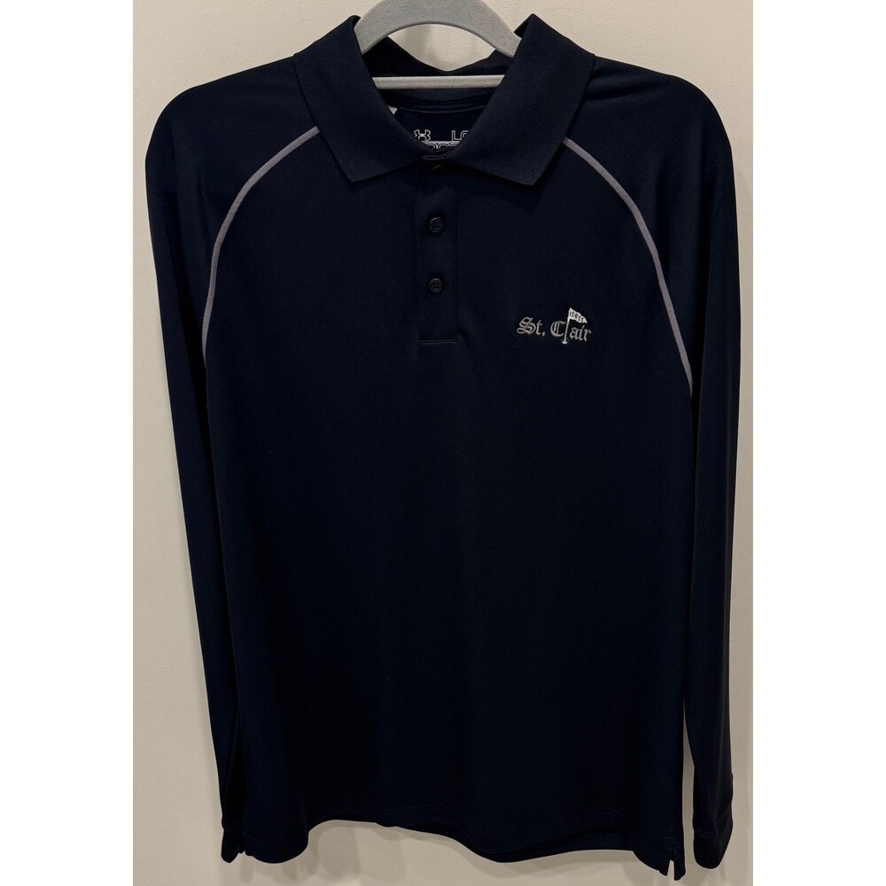 St. Clair Country Club - Under Armour Long Sleeve Golf Shirt Men's Large - Black
